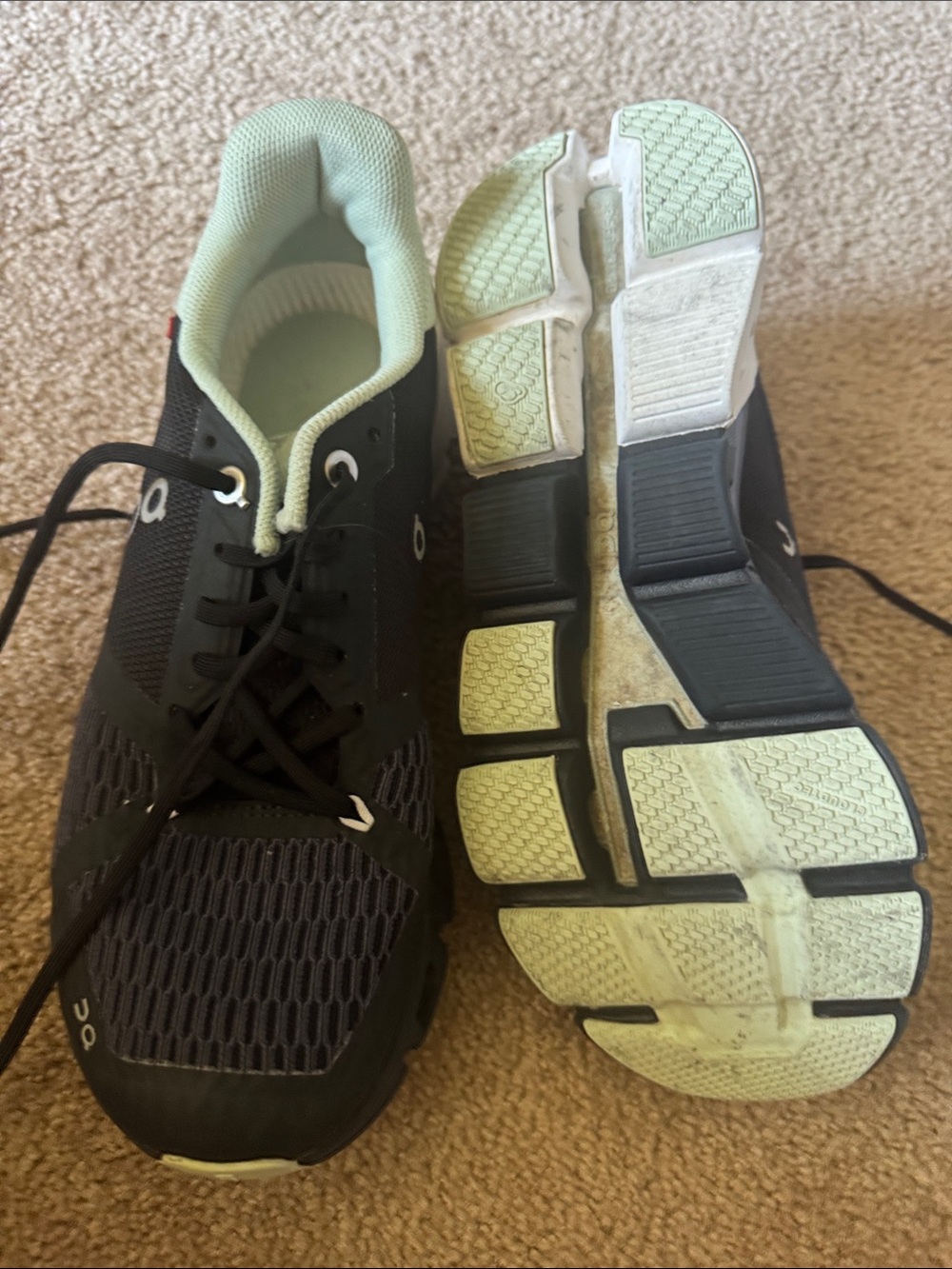 On Running Cloud Float Black Mint Running Shoes women’s - Picture 3 of 4